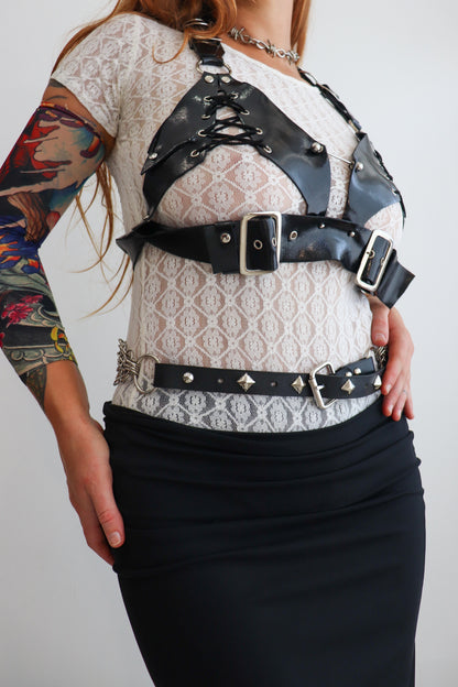 Patent Leather Corset Bralette