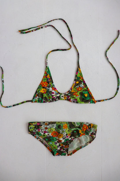 Rainbow Floral Kids Swimwear Set