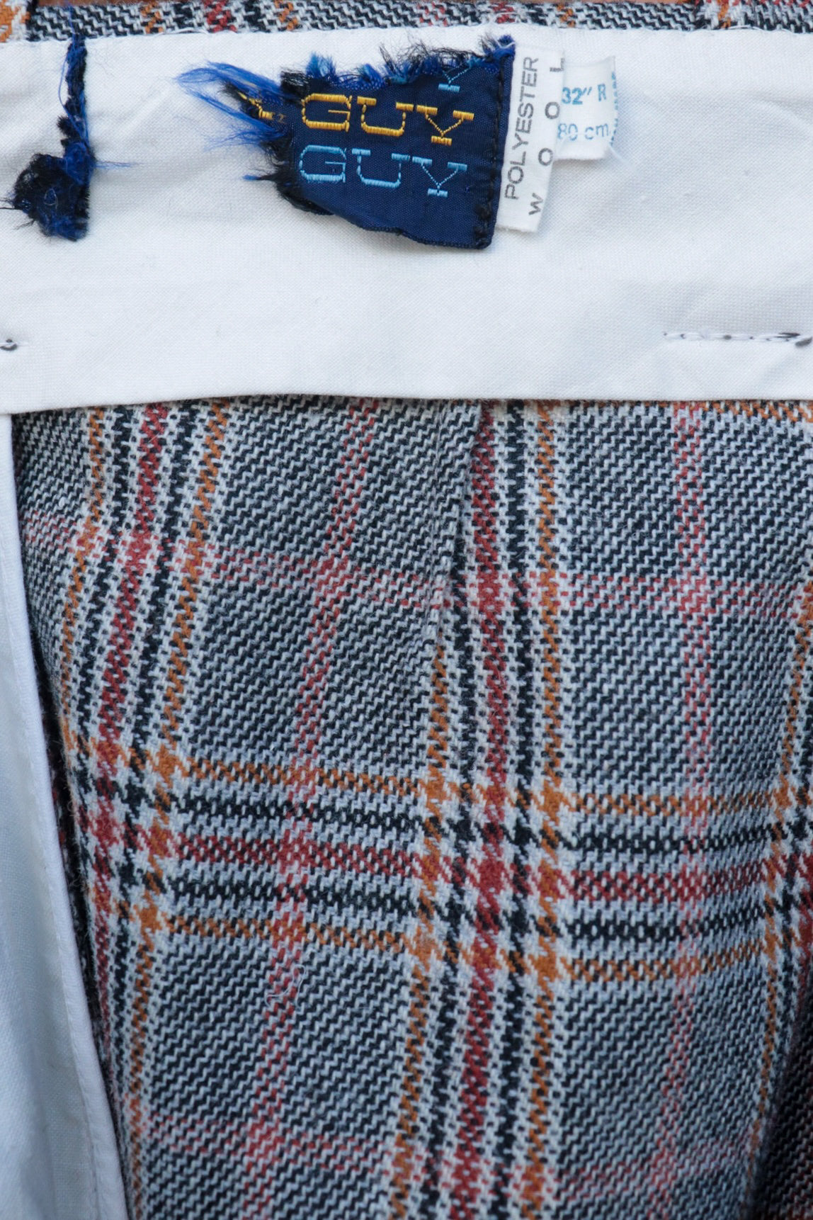 70s Wool Tartan Flares