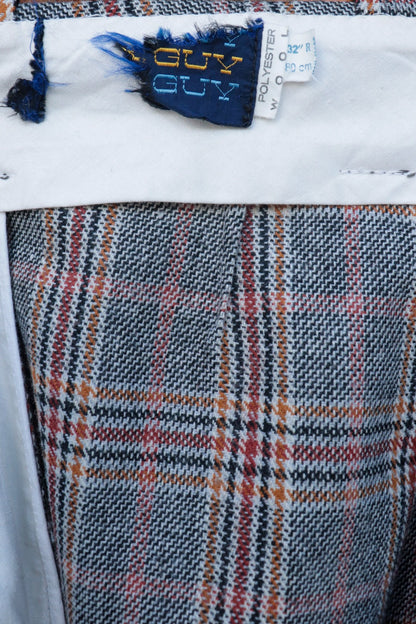 70s Wool Tartan Flares