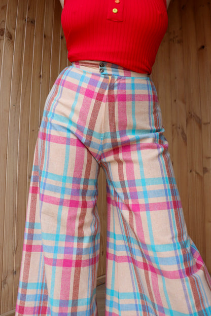 70s Tartan Mega Flares