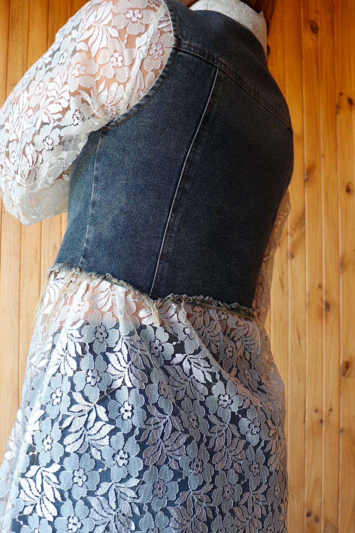 90s Dark Denim Vest