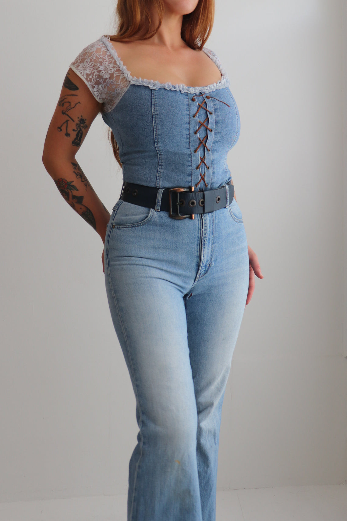 Denim & Lace Prairie Corset