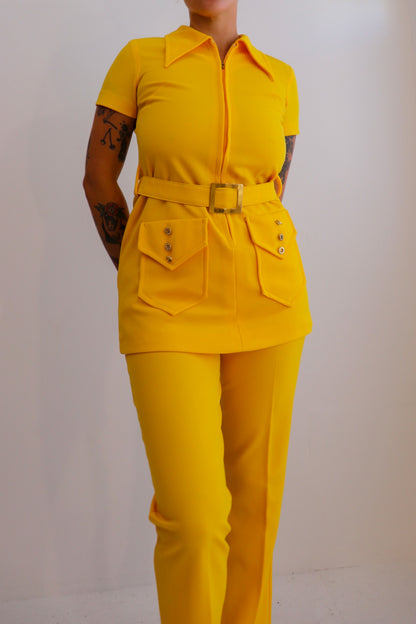 60s Yellow Two Piece Set