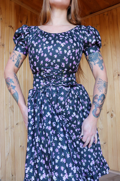 80s Floral Corset Gothic Prairie