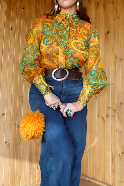 70s Psychedelic Blouse
