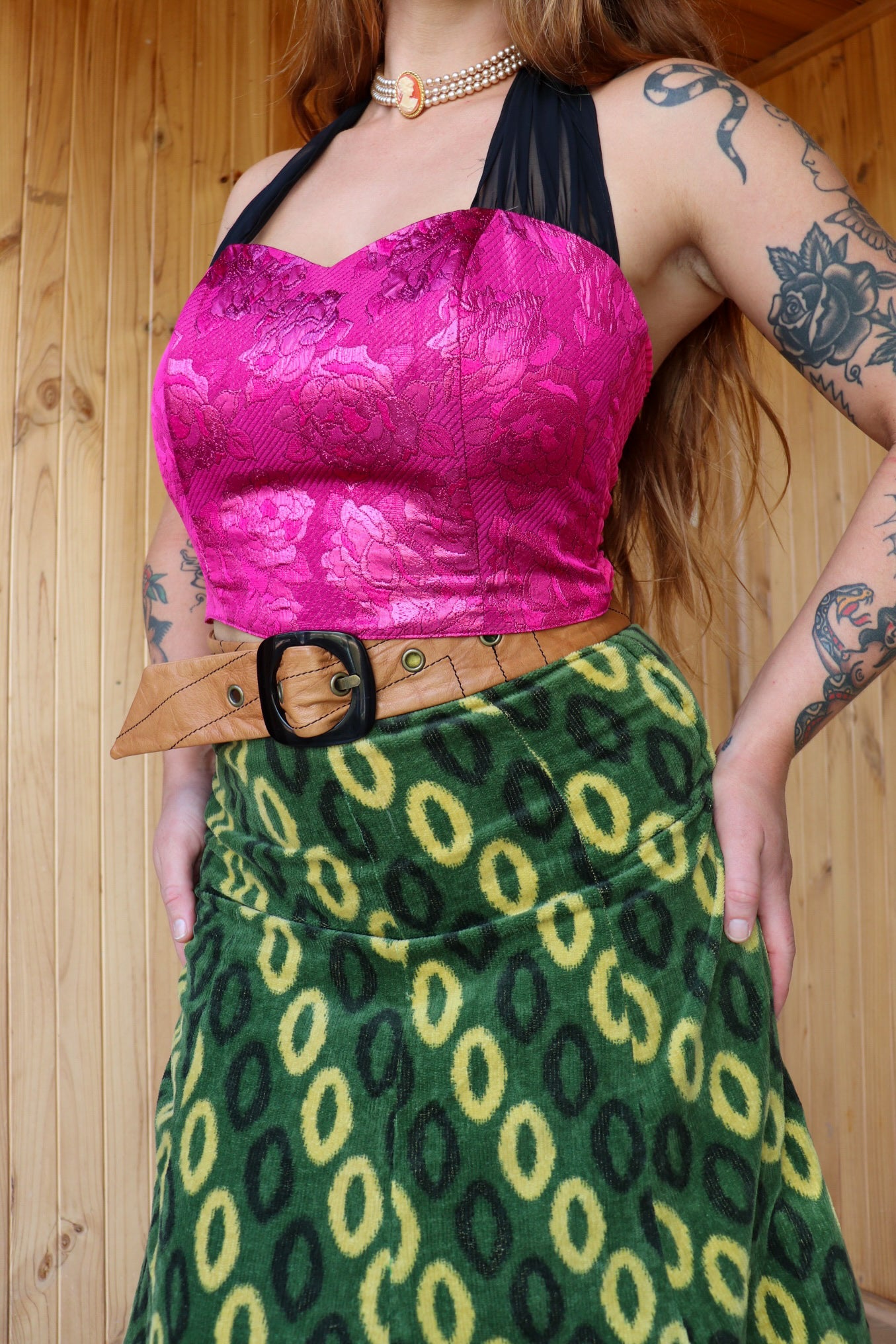 80s Cerise Corset Crop