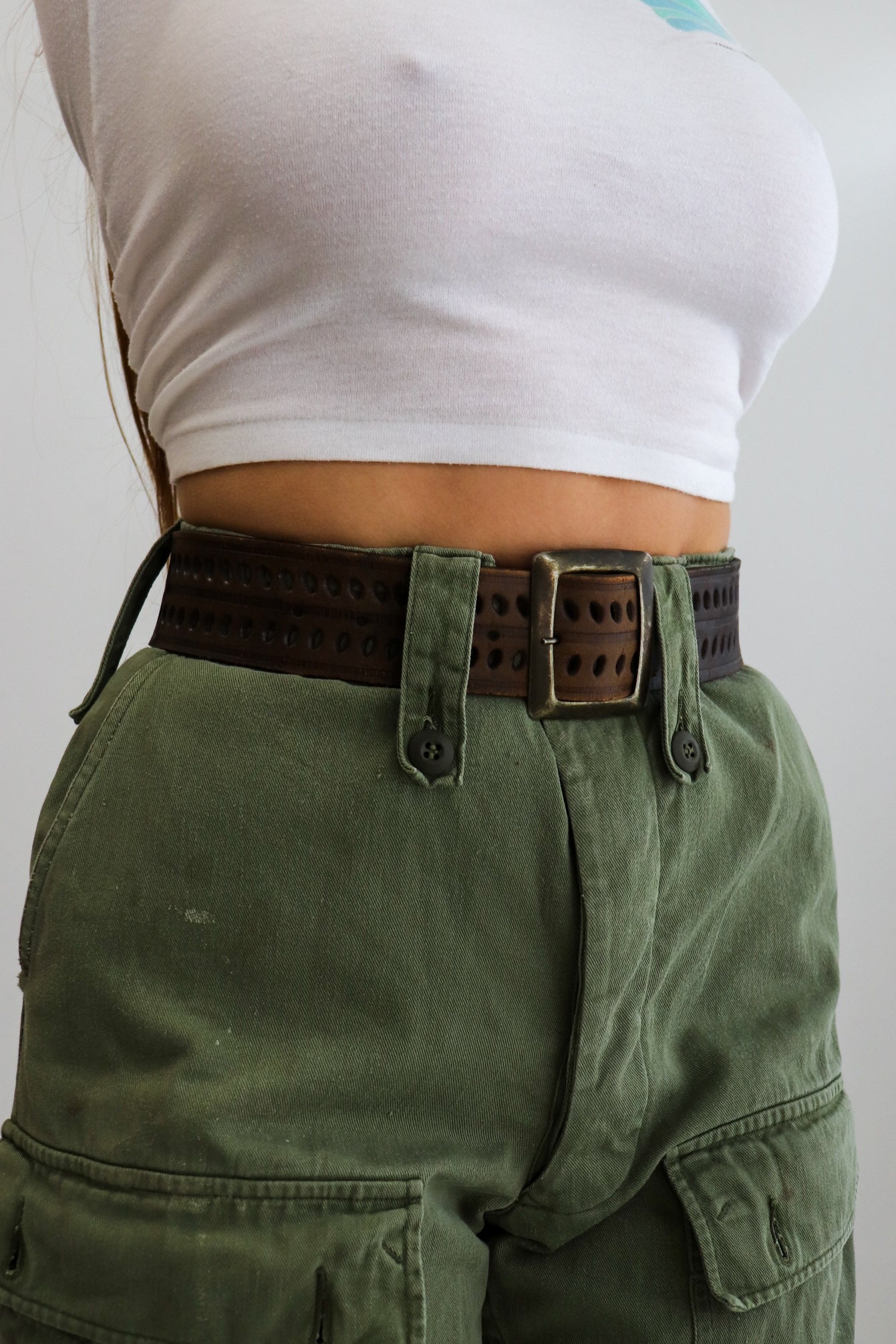 70s Leather Hole Belt