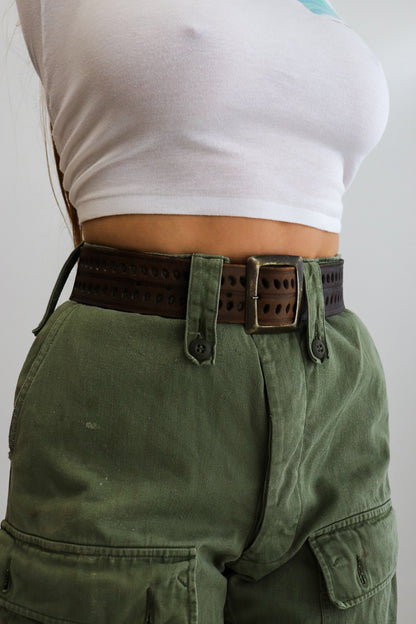 70s Leather Hole Belt