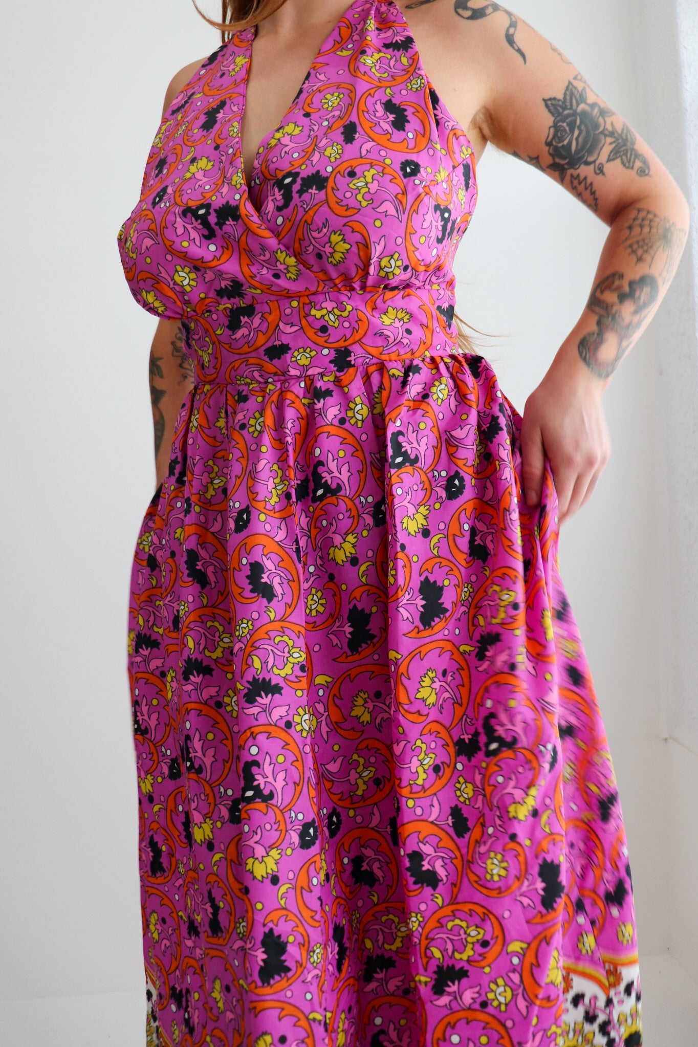 70s Handmade Halter Maxi