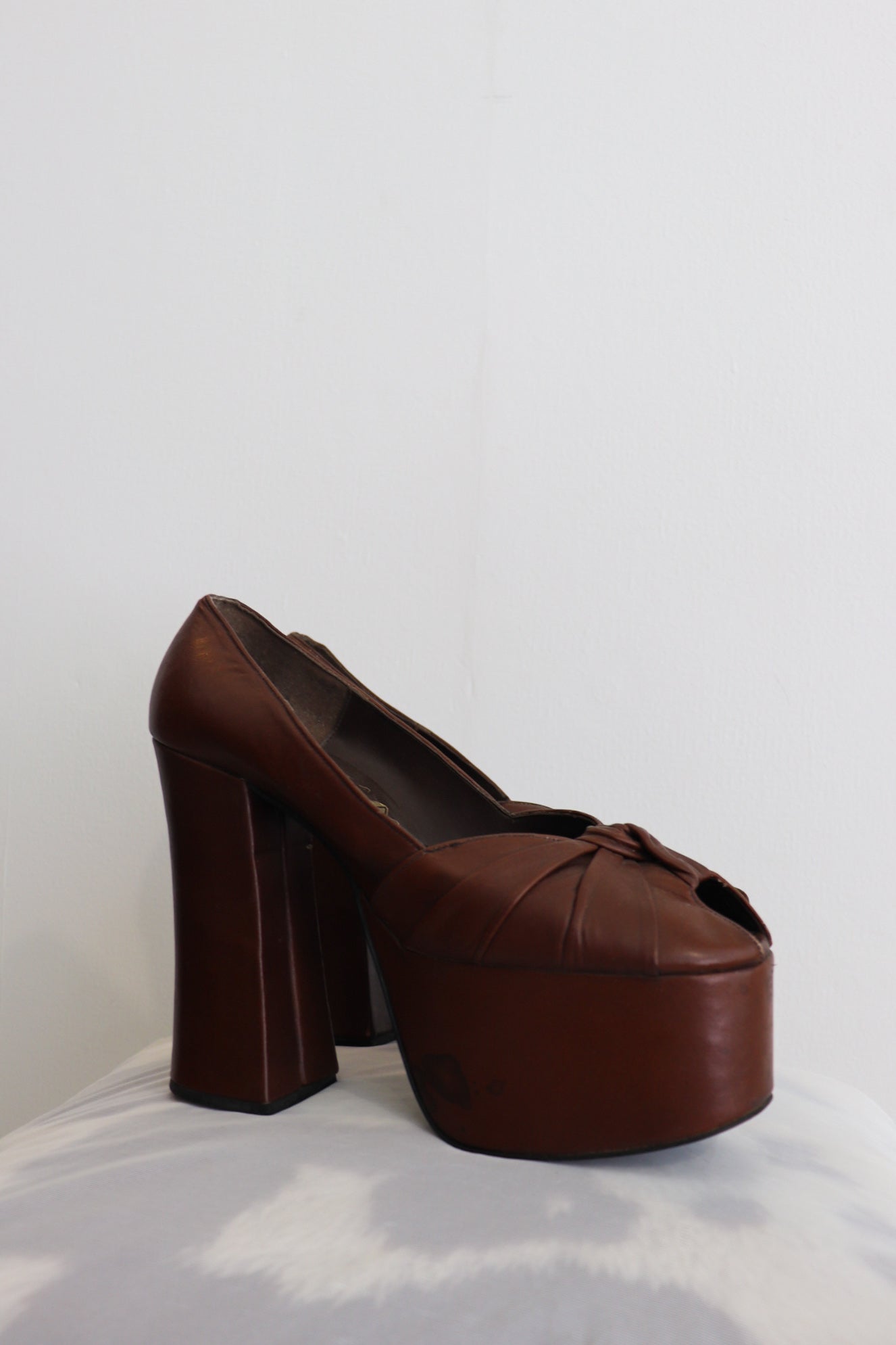 1970s Platform Leather Loafers