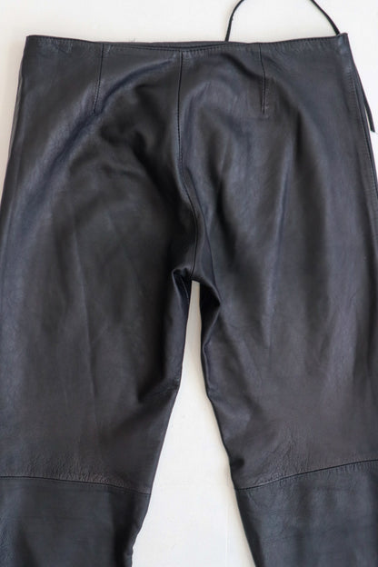 Leather Corset Boot Cut Pants