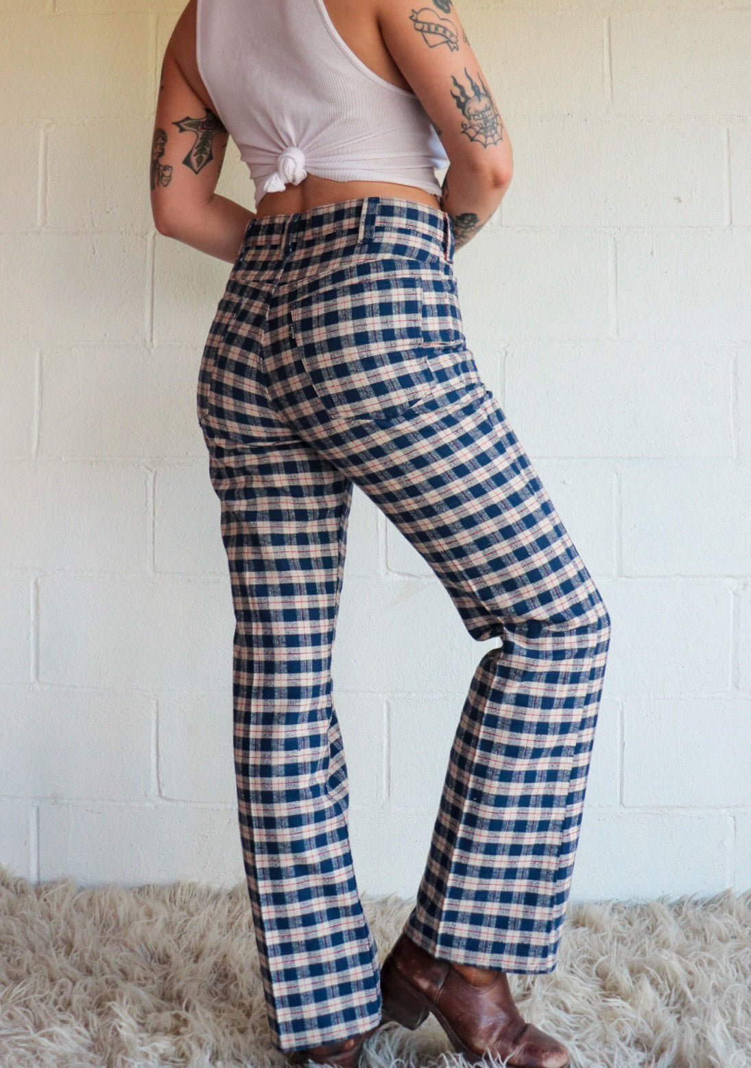 70s Tartan Levi Bootcut