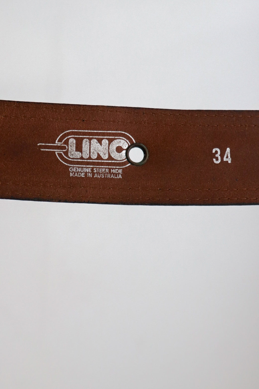 70s Green Leather Belt