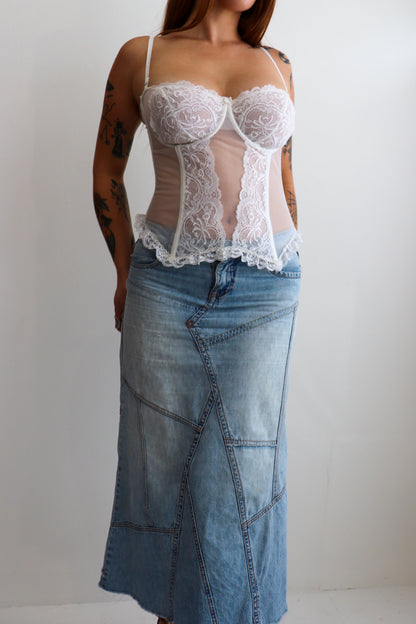 90s Creamy White Corset