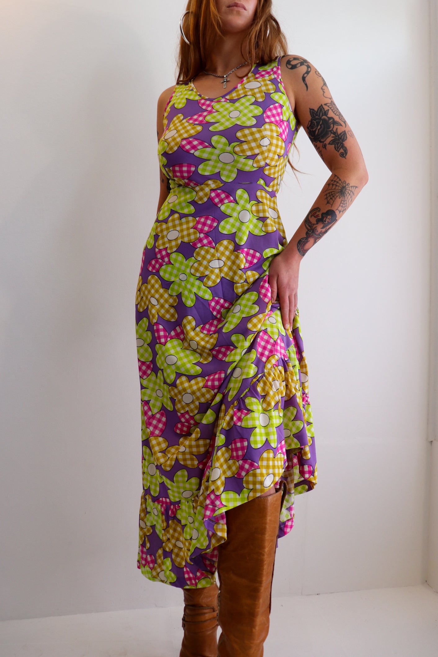 Floral Maxi Mermaid Tail Dress