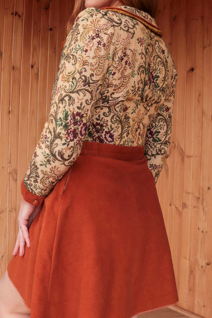 60s Tapestry Mini Dress