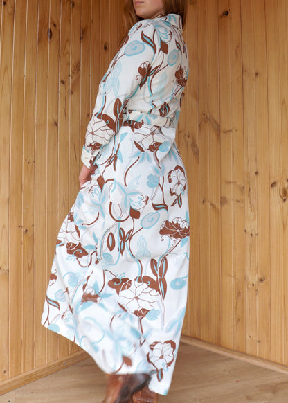 Floral Maxi Button Up Dress