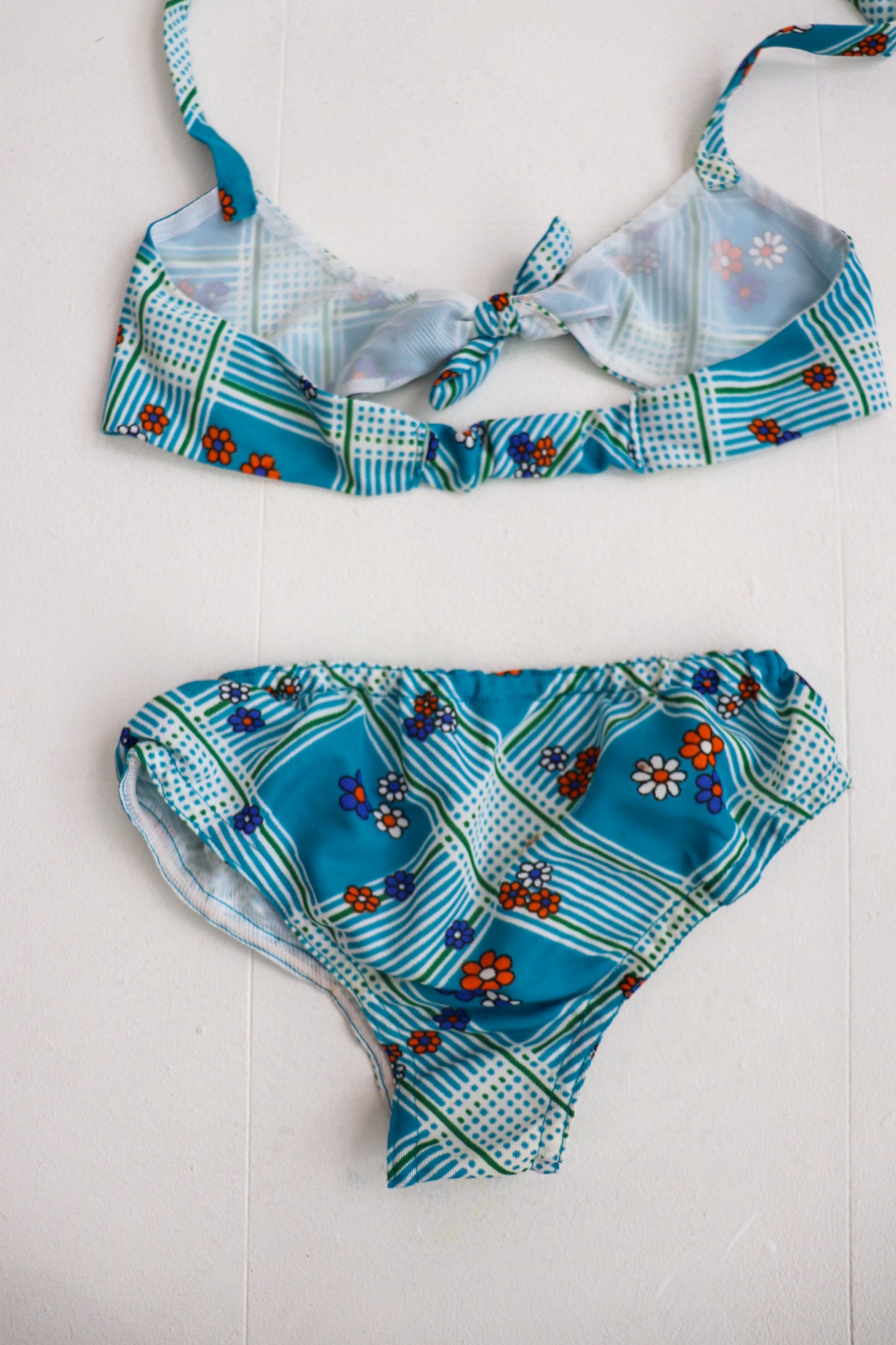 Floral Patterned Kids Swimwear Set