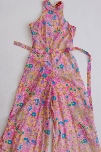 Pink Psychedelic Mega Flare Jumpsuit