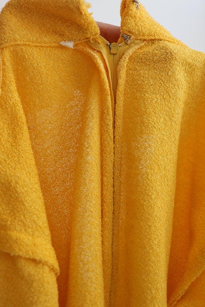 Mustard Yellow Terry Towelling Mini Dress