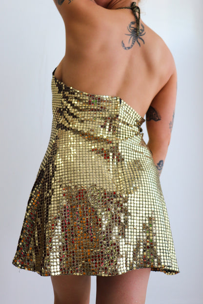 Gold Disco Mini Halter