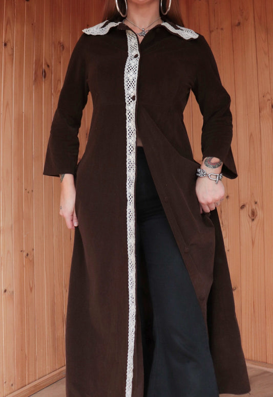70s Velvet Prairie Overcoat