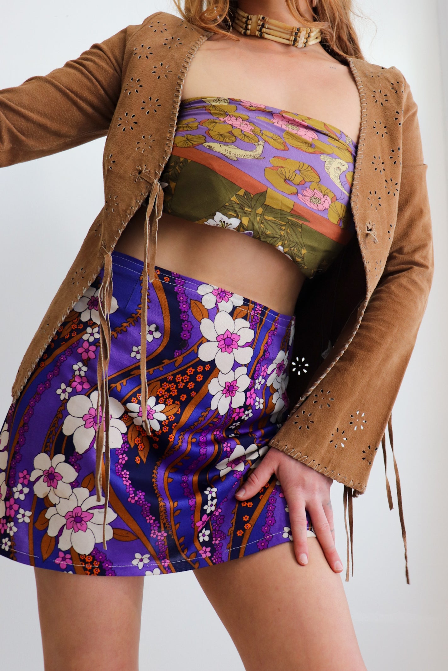 Purple Psychedelic Mini Skirt