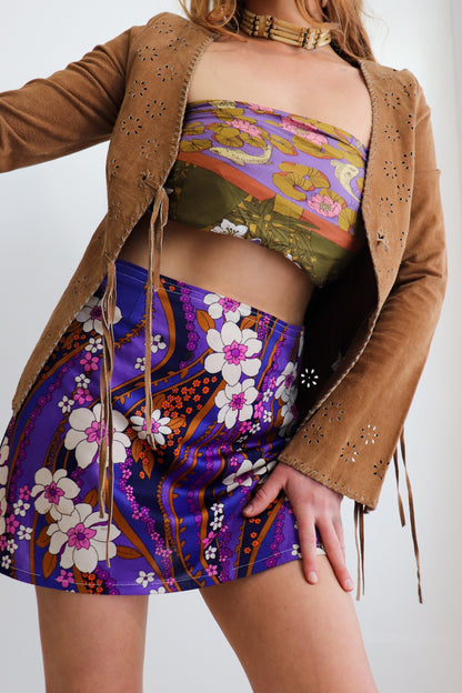 Purple Psychedelic Mini Skirt