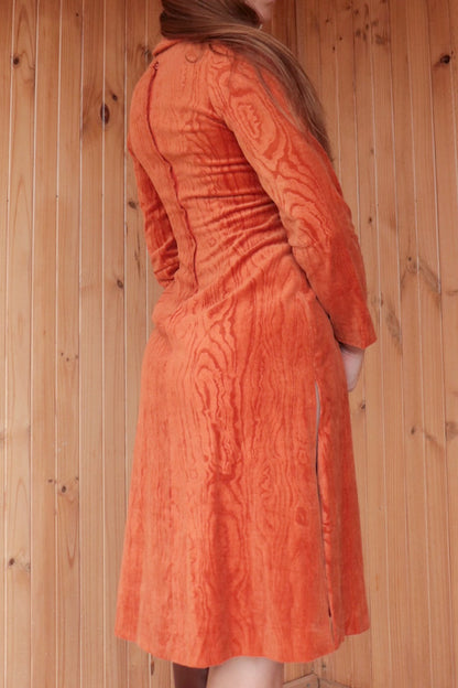 Tree Patterned Velvet Midi