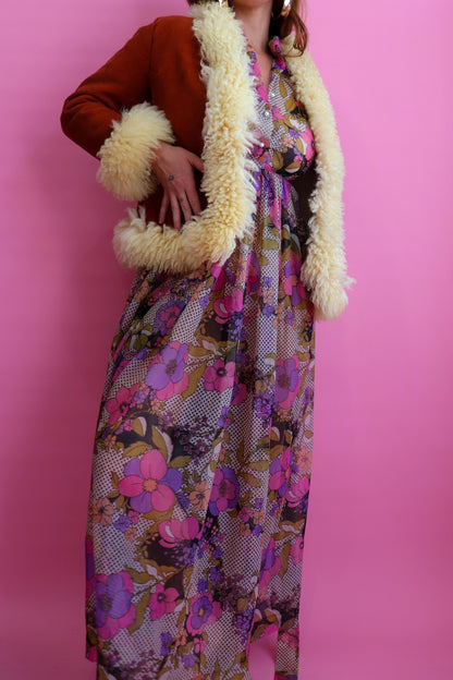 60s Sheer Floral Prairie