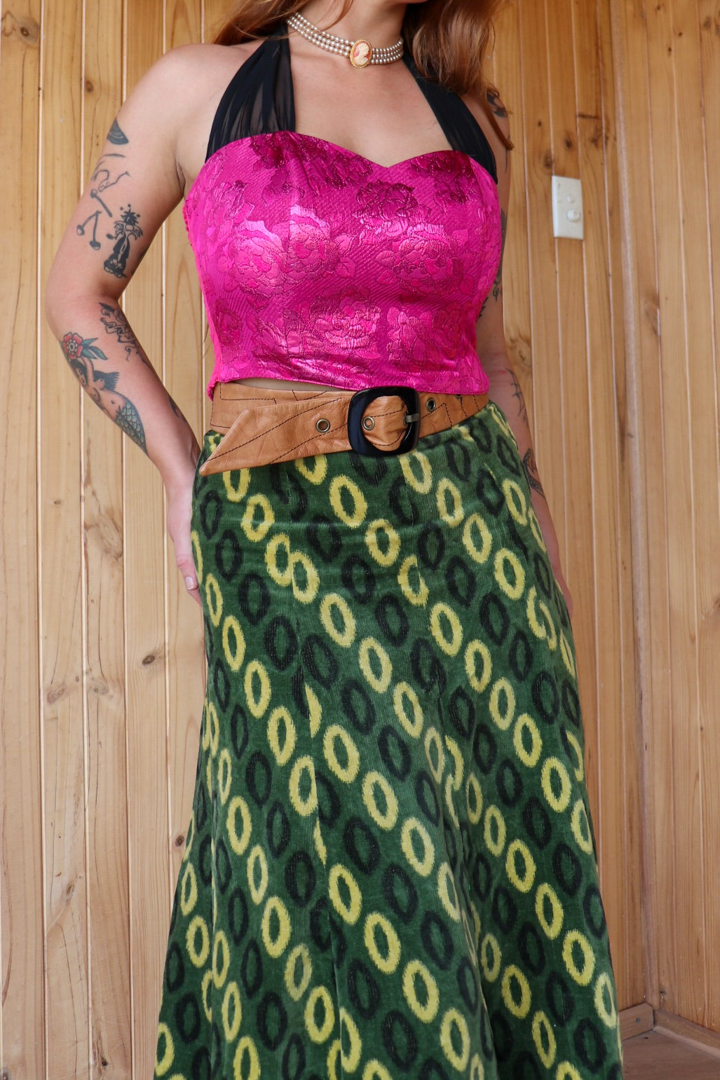 80s Cerise Corset Crop