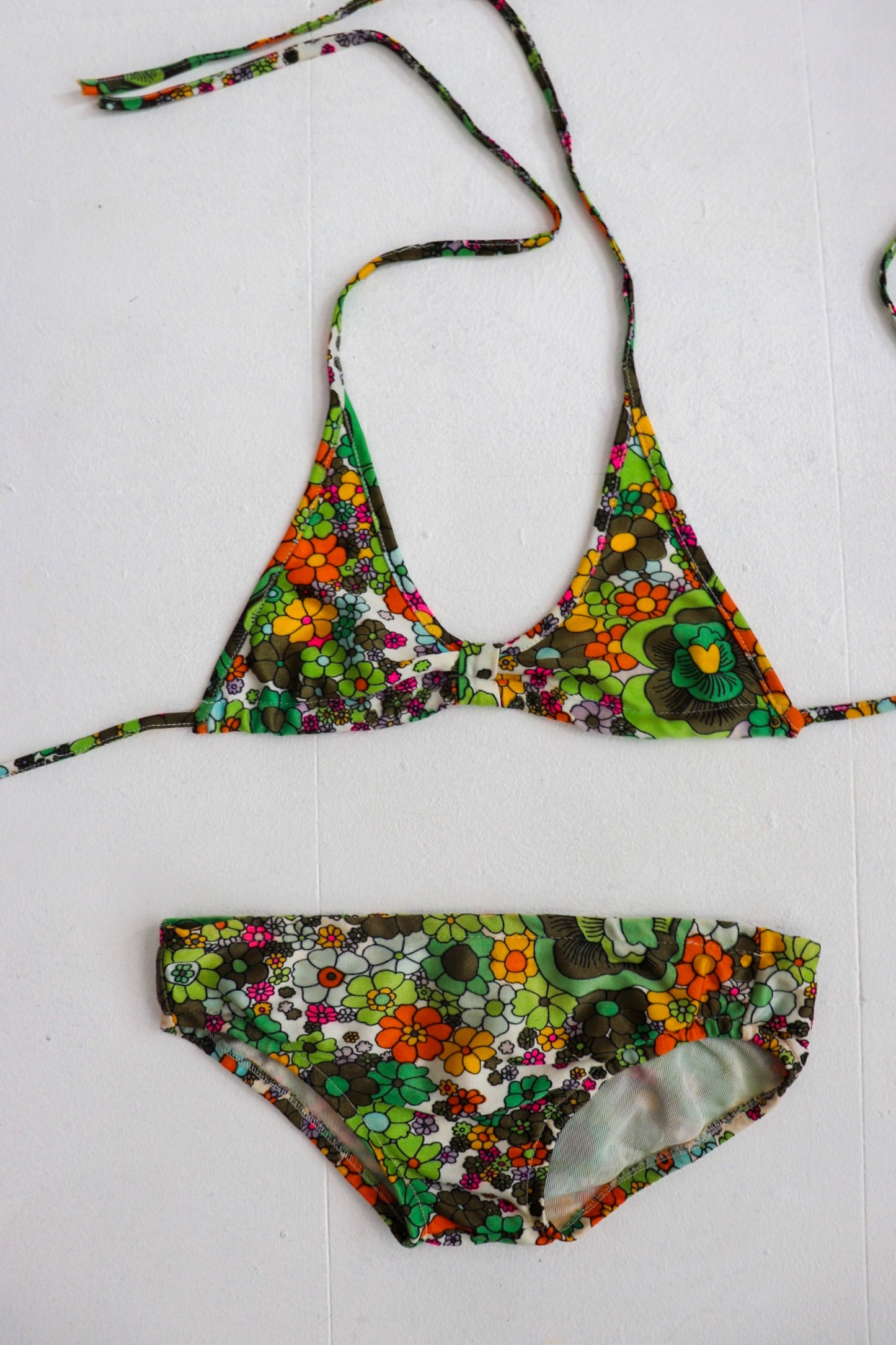 Rainbow Floral Kids Swimwear Set