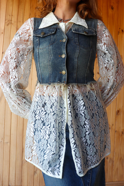 90s Dark Denim Vest