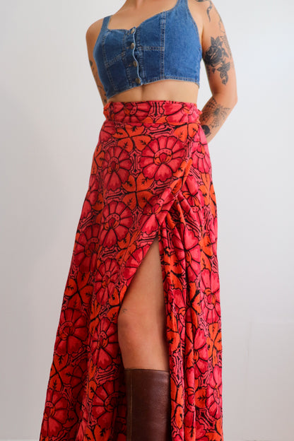 Sunset Tie Up Prairie Skirt