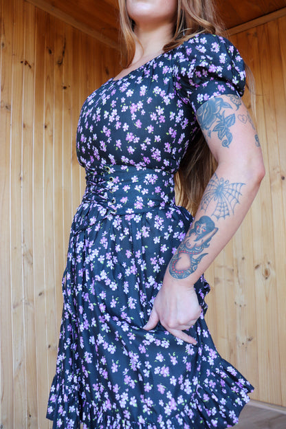 80s Floral Corset Gothic Prairie