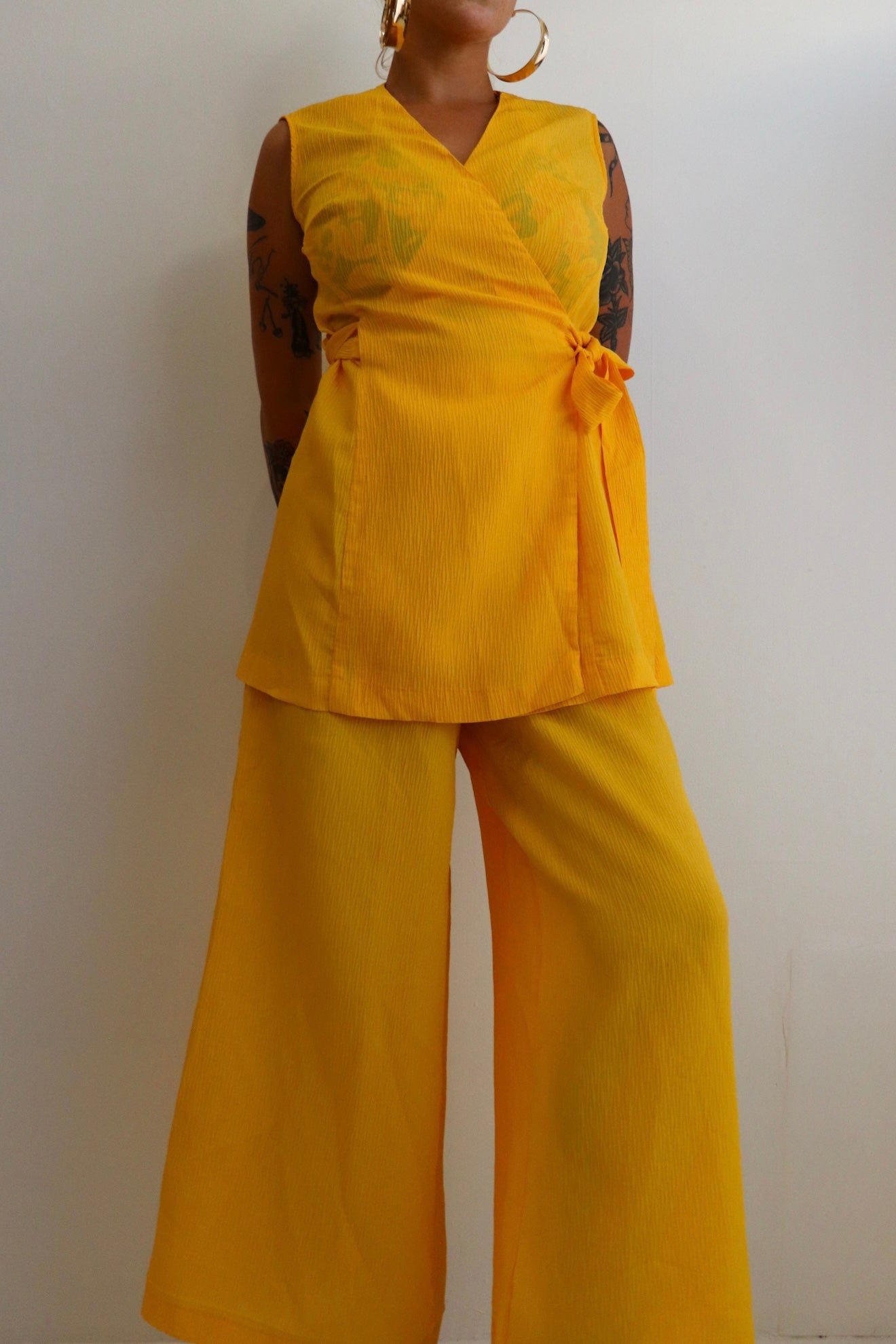 70s Sunflower Flared Set
