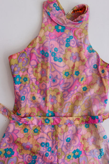 Pink Psychedelic Mega Flare Jumpsuit