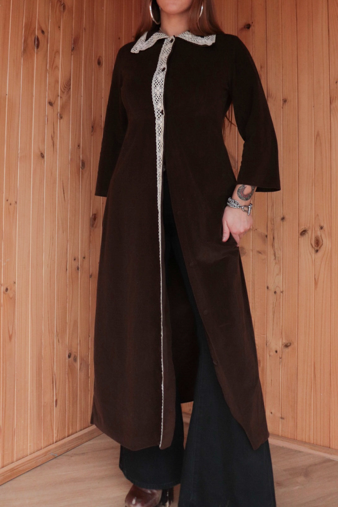 70s Velvet Prairie Overcoat