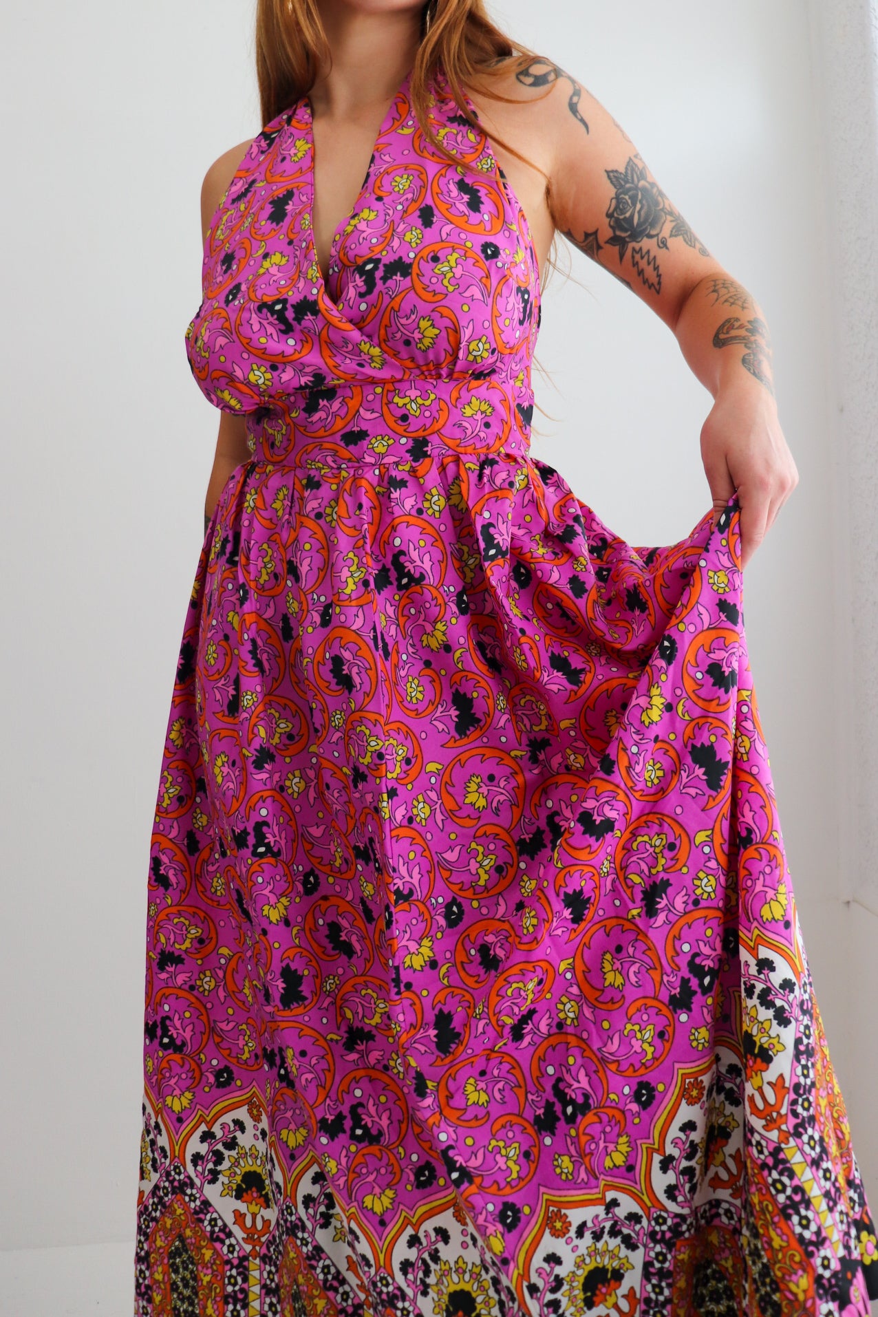 70s Handmade Halter Maxi