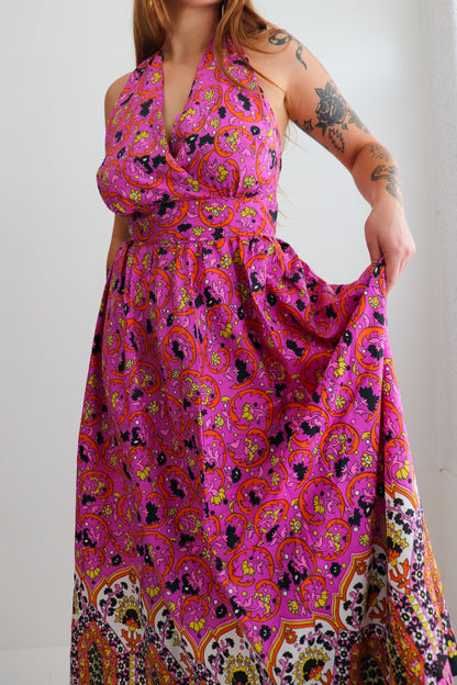 70s Handmade Halter Maxi