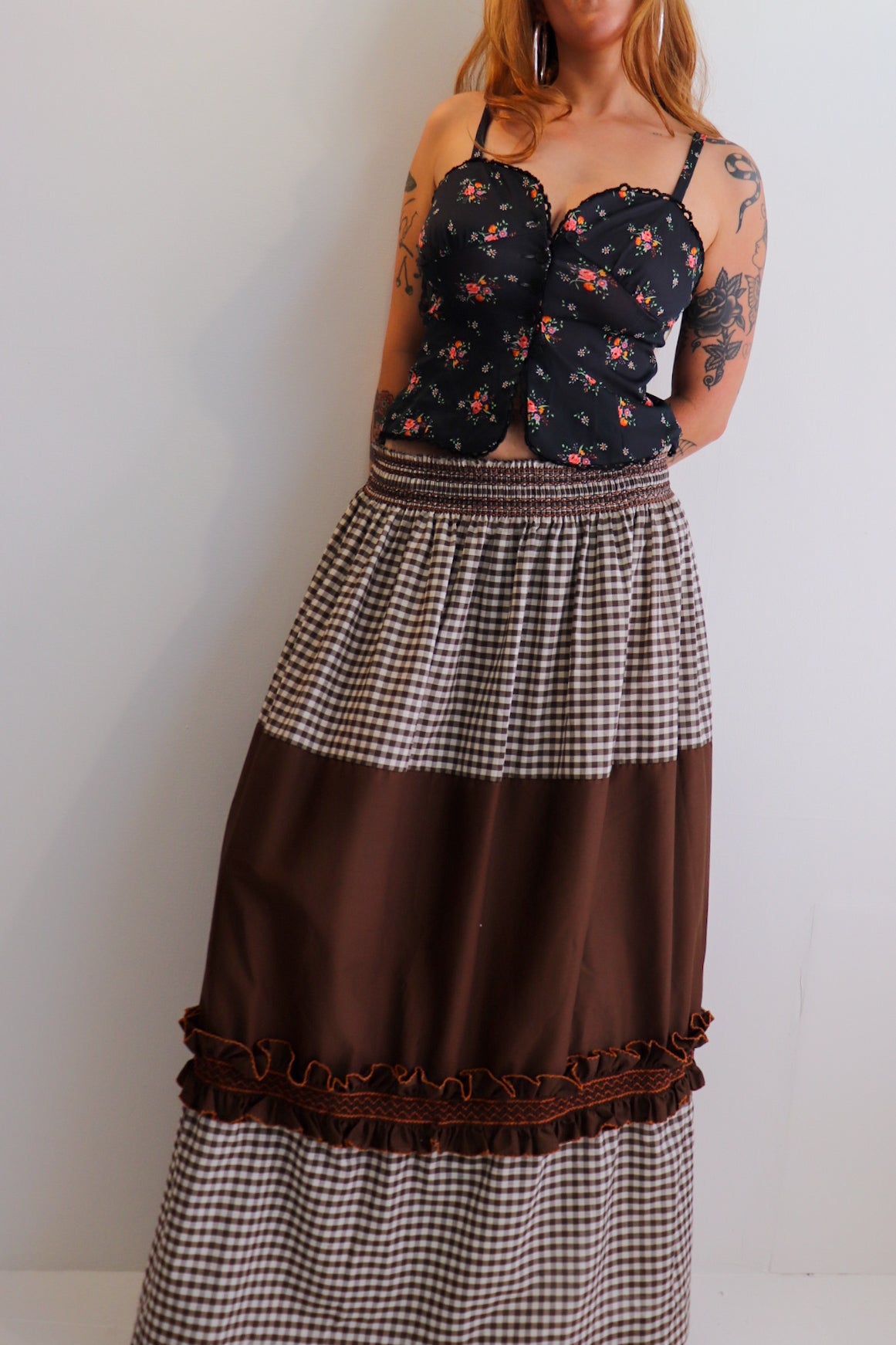 Brown Toned Prairie Maxi Skirt