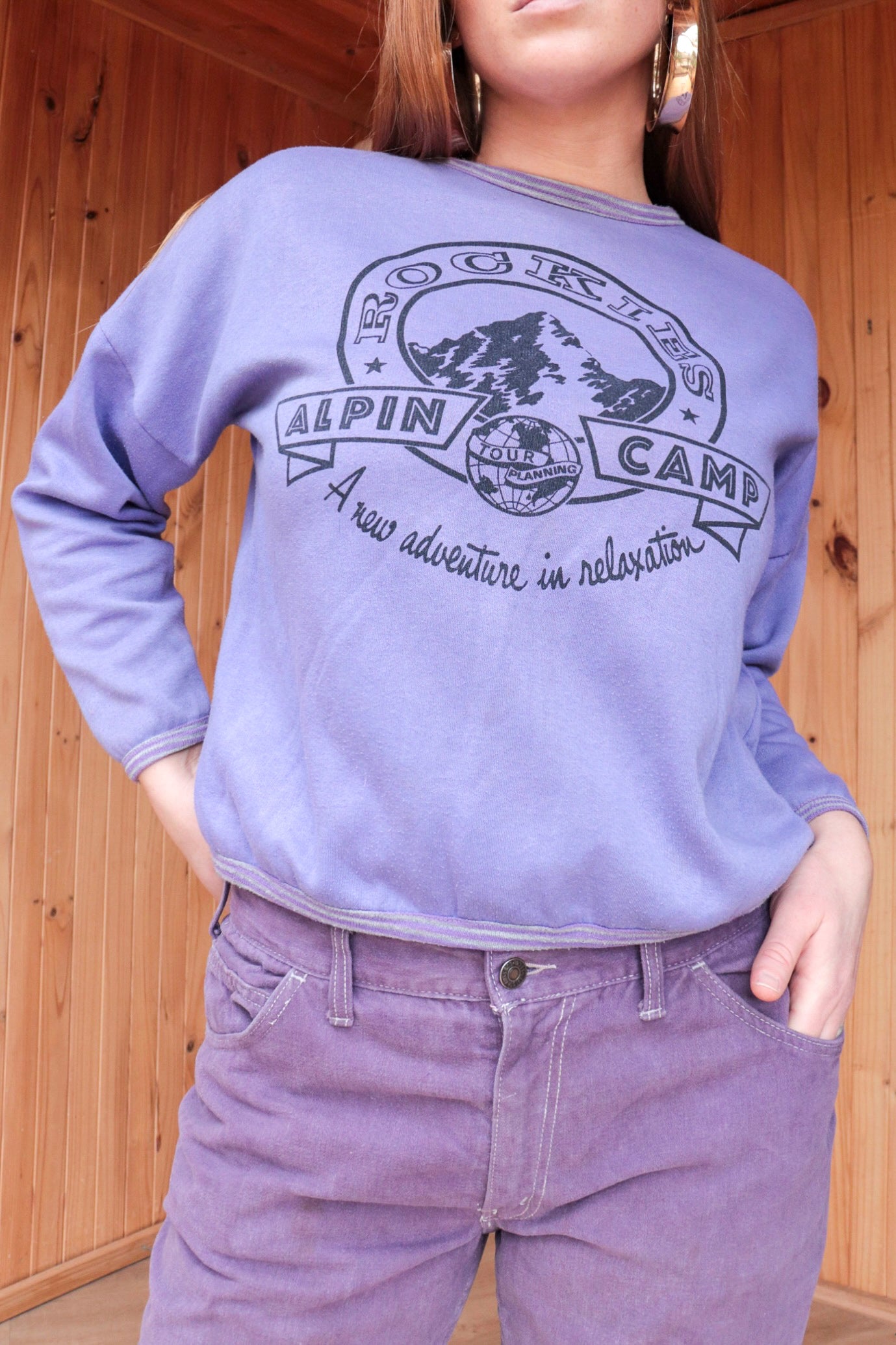 Purple Rockies Camp Sweatshirt