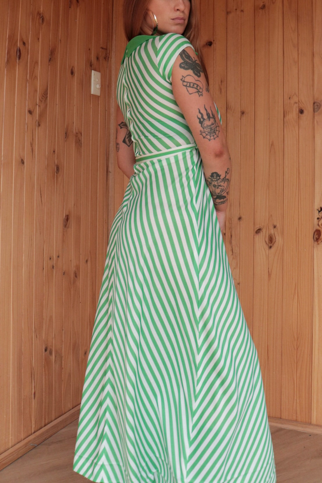 70s Stripe Maxi Dress