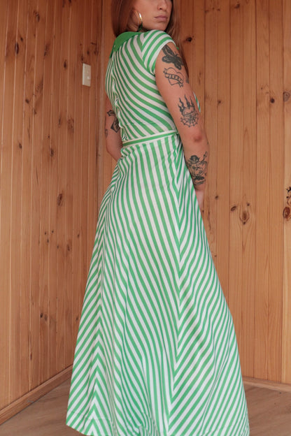 70s Stripe Maxi Dress