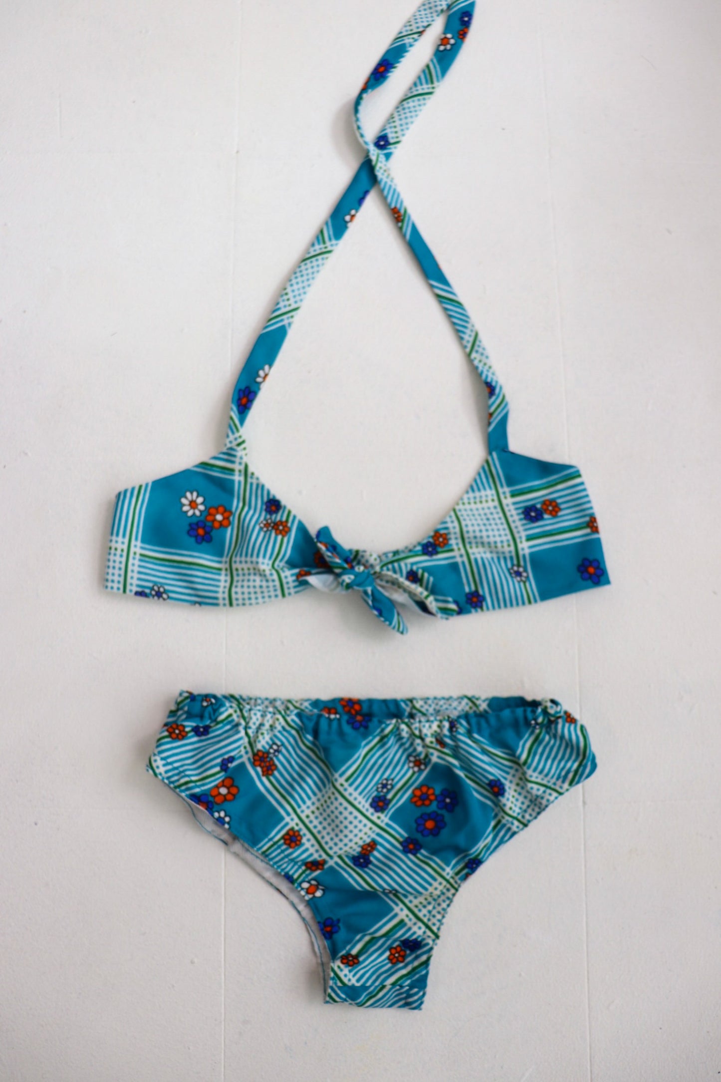 Floral Patterned Kids Swimwear Set