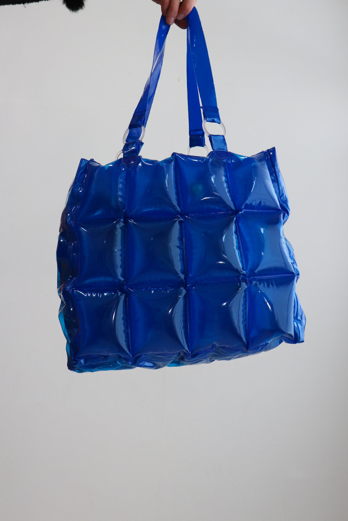 90s Electric Blue Blow Up Bag