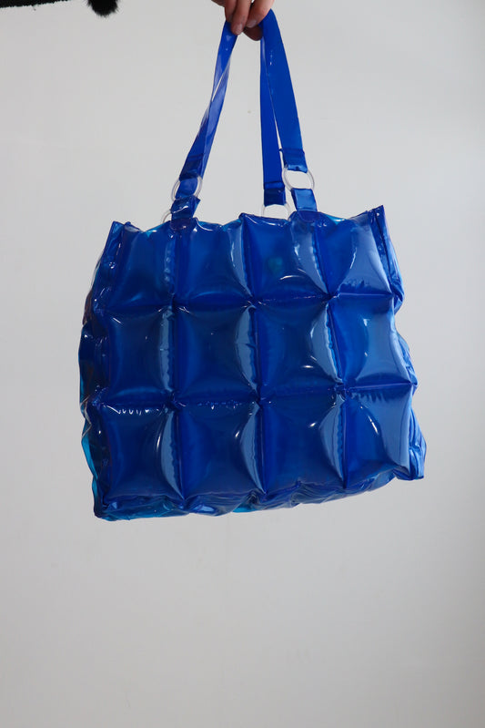 90s Electric Blue Blow Up Bag