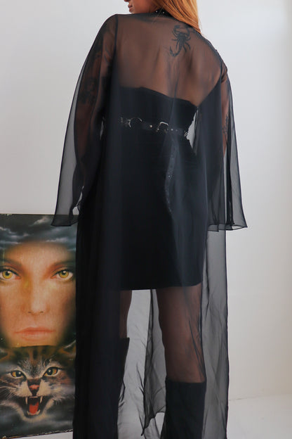 70s Butterfly Wing Sheer Coat