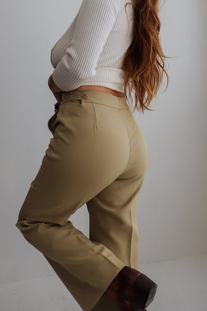 70s Cream Midi Suit Flares